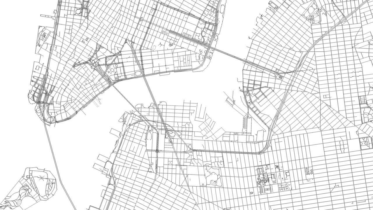 New York City 5 Boroughs Jersey Newark Road Network and Streets 3D model_10