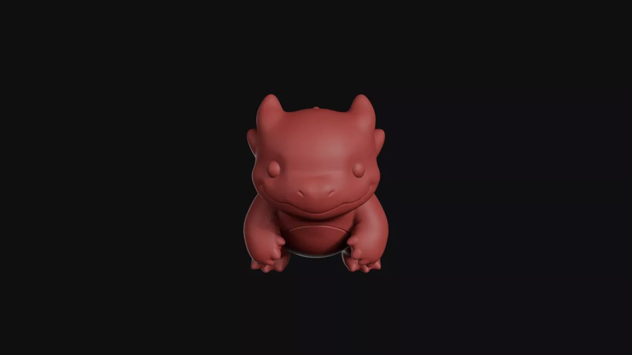 Chubby Finned Lizard Critter 3D print model
