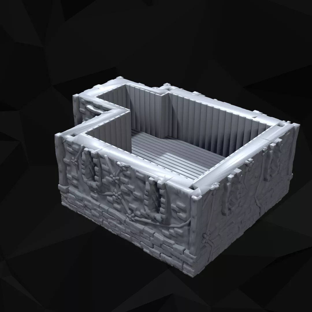 Medieval Forgotten Middle Ages 06 4 Piece Set 3D print model