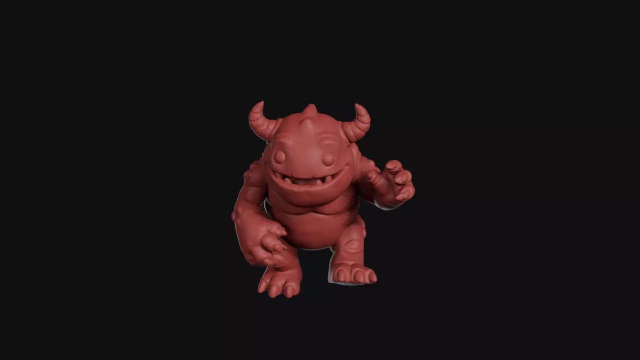 Spiky Horned Lizard Monster 3D print model