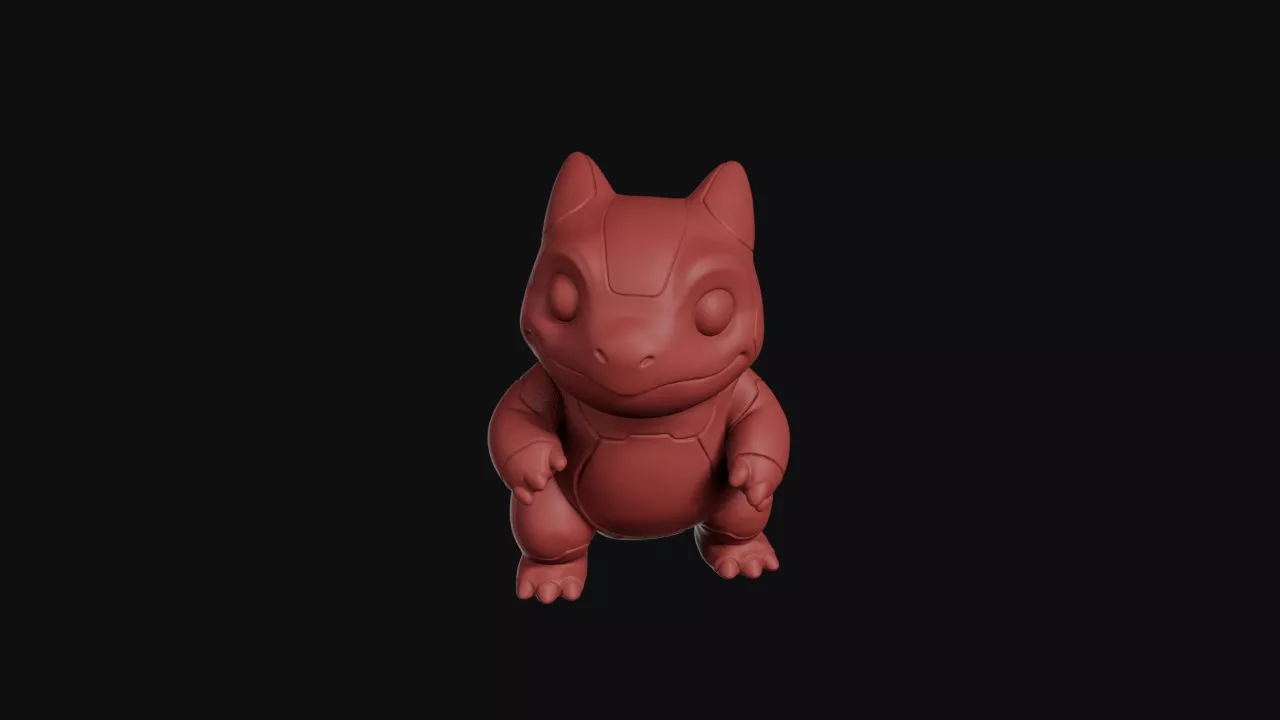 Simple Cartoon Lizard Buddy 3D print model