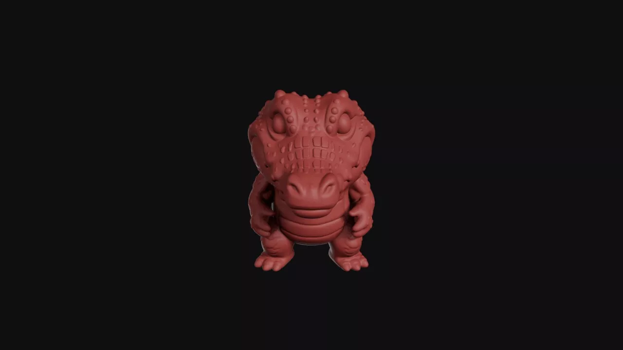 Chubby Crocodile Beast Creature 3D print model