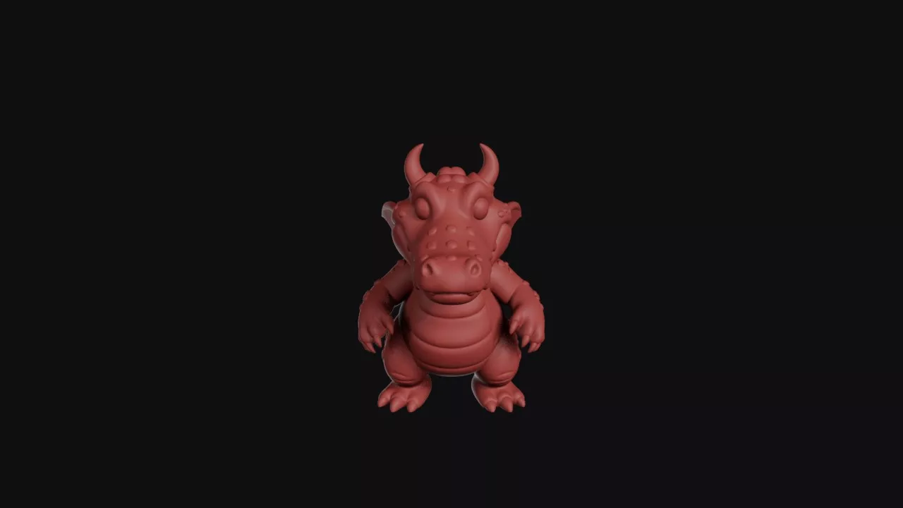 Winged Crocodile Dragon Demon 3D print model