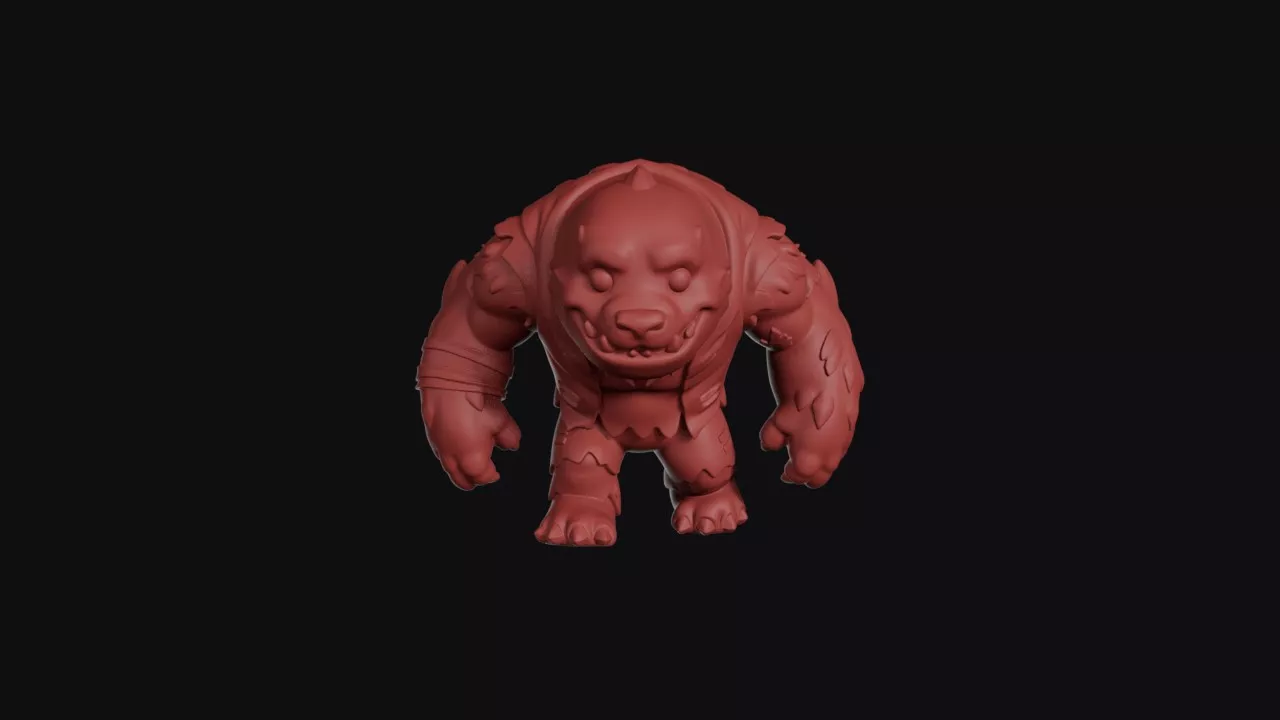 Rotting Ogre Zombie In Rags 3D print model