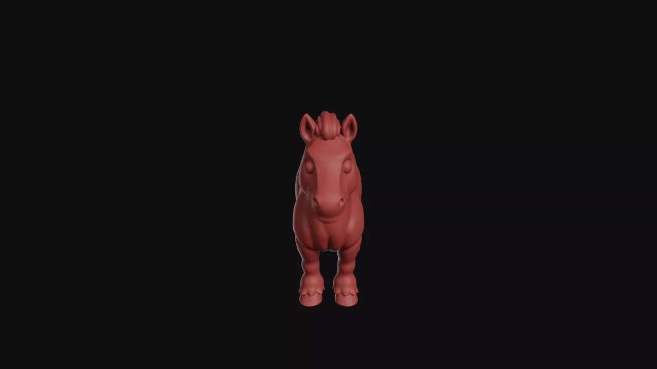 Standing Draft Horse Sculpture 3D print model