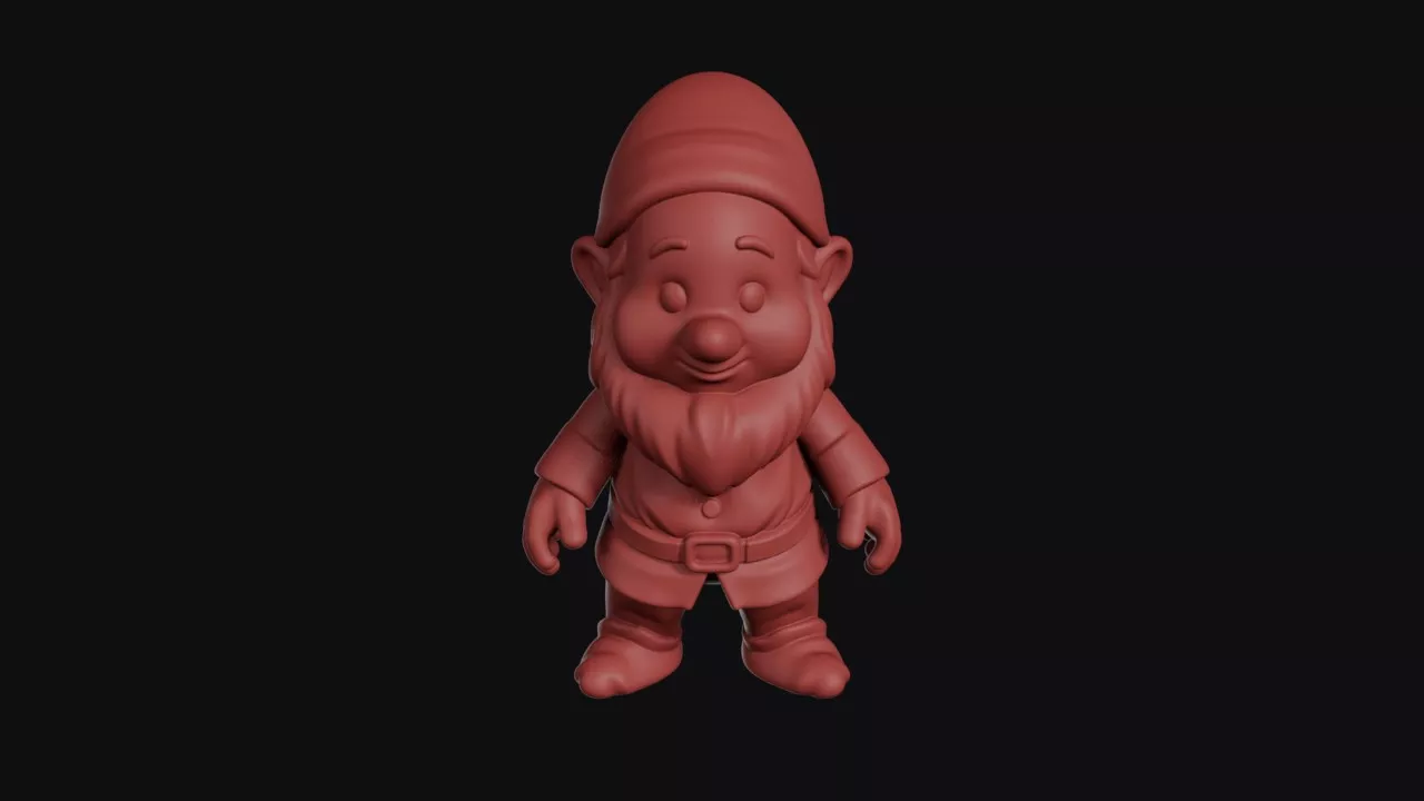 Little Garden Gnome Dwarf 3D print model