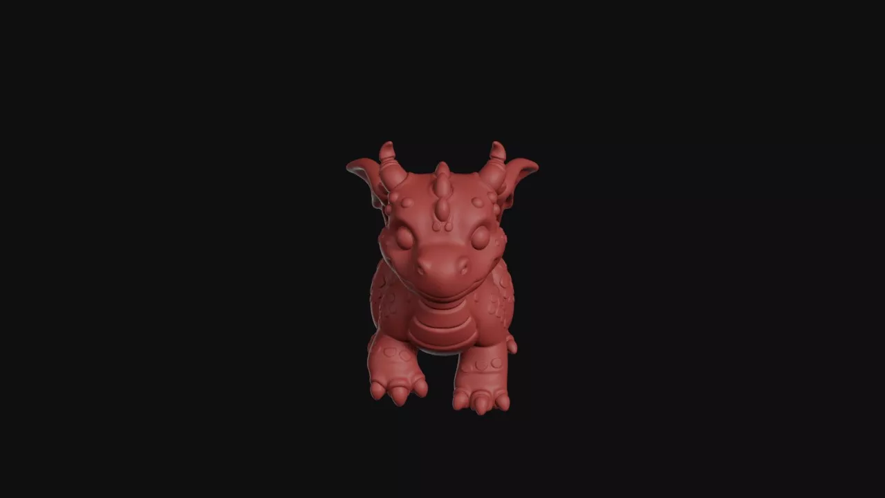 Friendly Baby Dragon Hatchling 3D print model