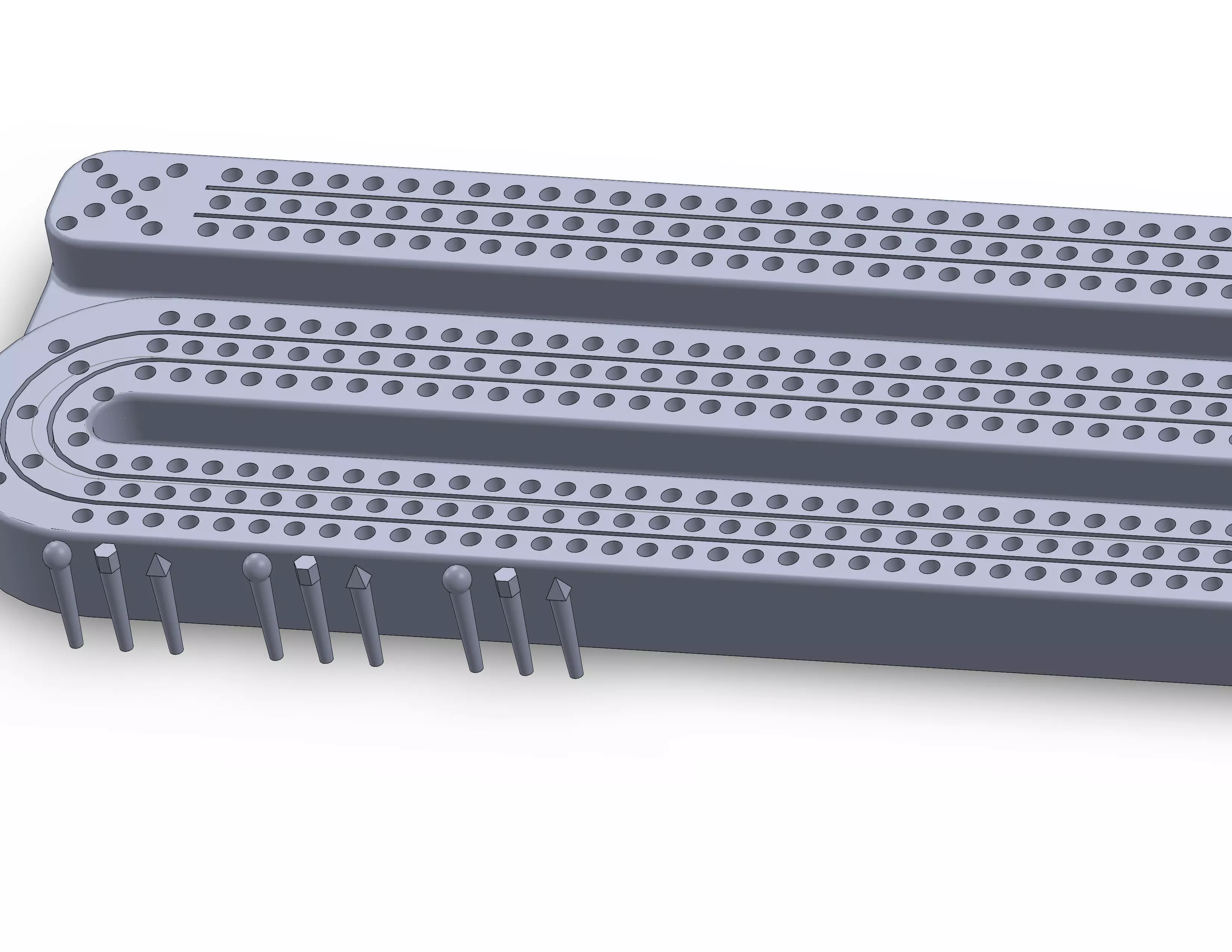 Cribbage Board 3D print model_0