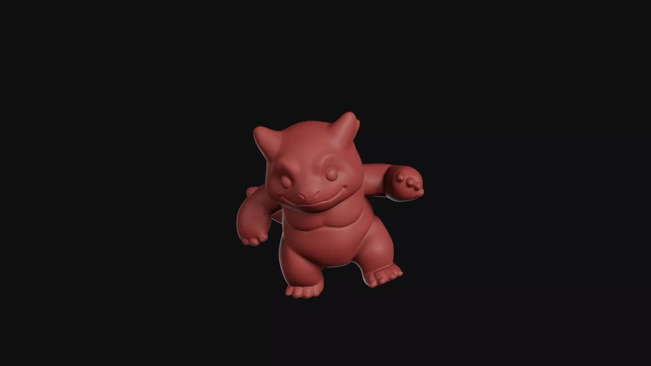 Chubby Cartoon Cat Creature 3D print model