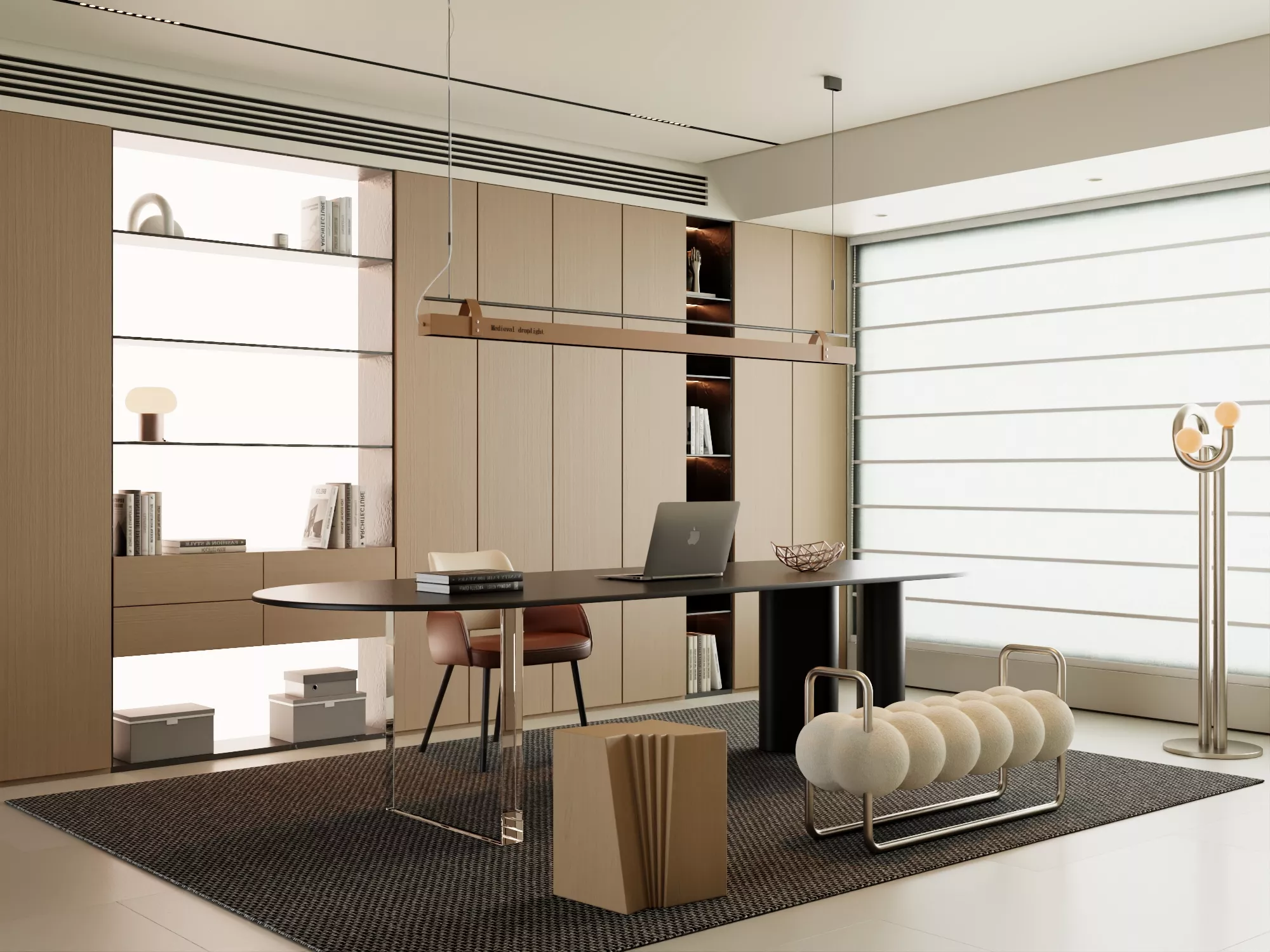 Modern Luxury Office Interior Low-poly 3D model