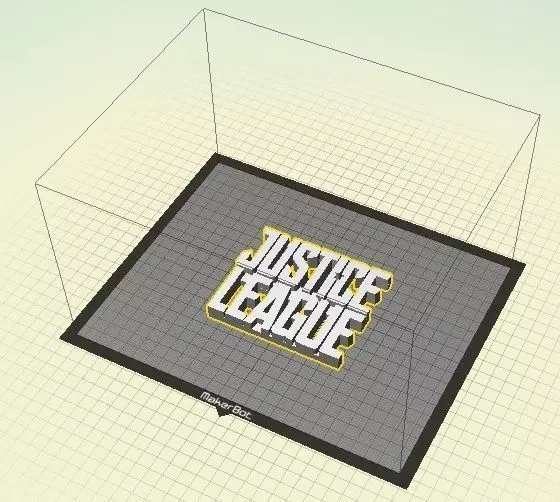 Justice League Sign 3D print model_0