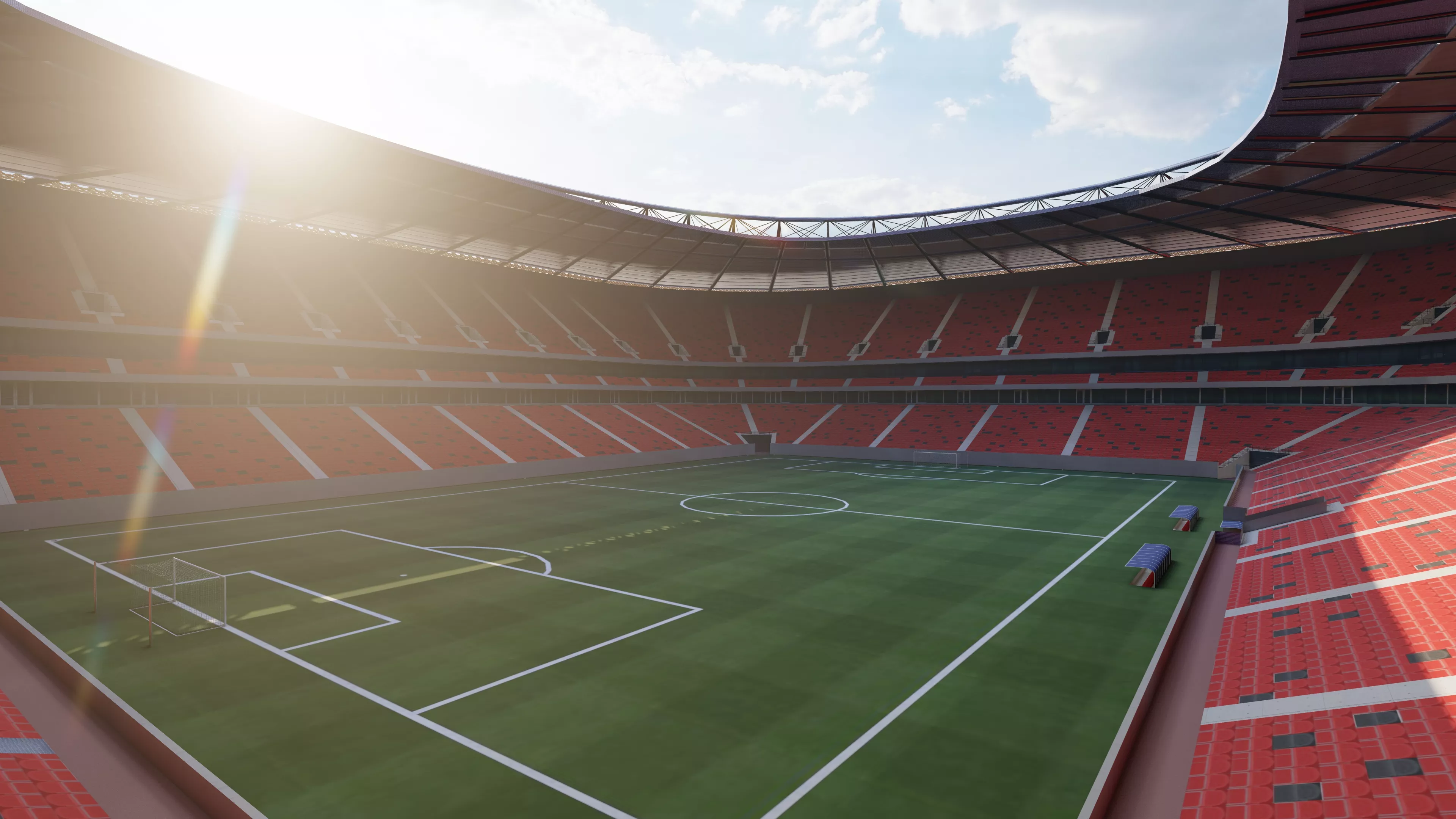 Football Stadium-American football 3D model