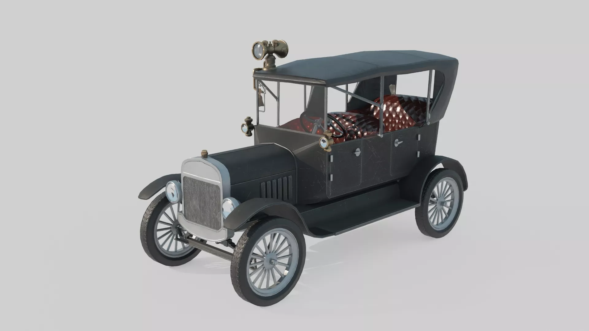 Cars during the Industrial Revolution era 3D model