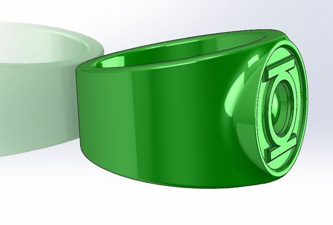 Green Lattern Ring 3D print model