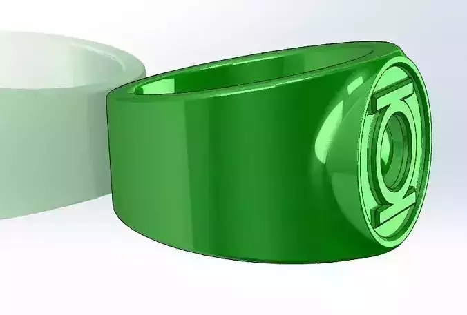 Green Lattern Ring 3D print model