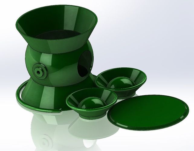Green Lattern Lamp 3D print model