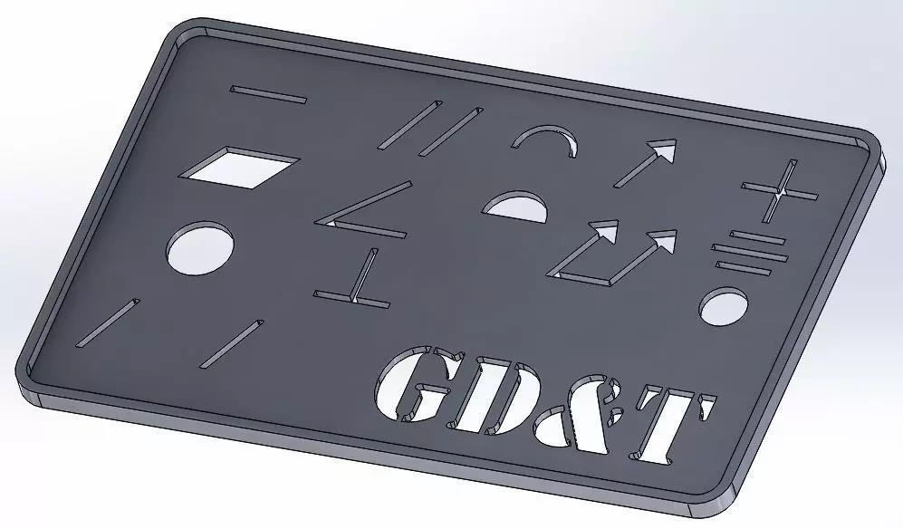 Geometric Dimensioning and Tolerances Template 3D print model
