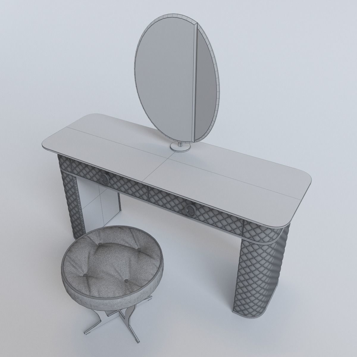 Alberta Salotti Penelope MakeUp and chair  3D model_10