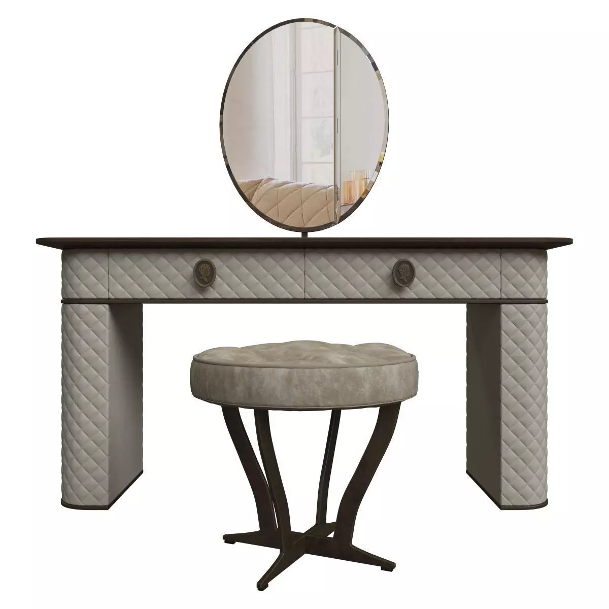 Alberta Salotti Penelope MakeUp and chair  3D model_0