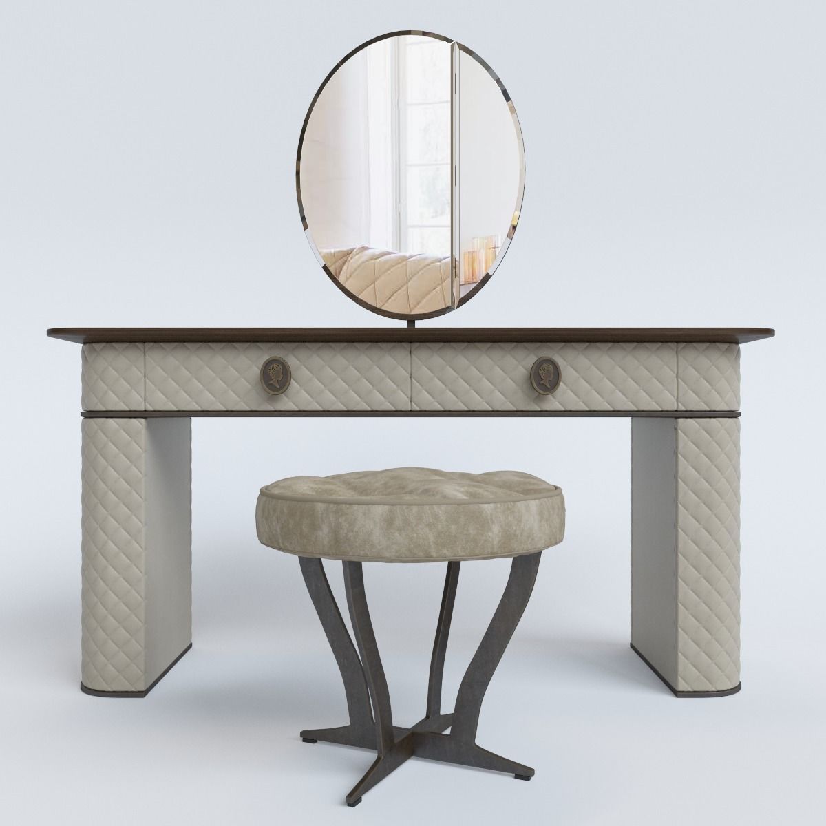 Alberta Salotti Penelope MakeUp and chair  3D model_1