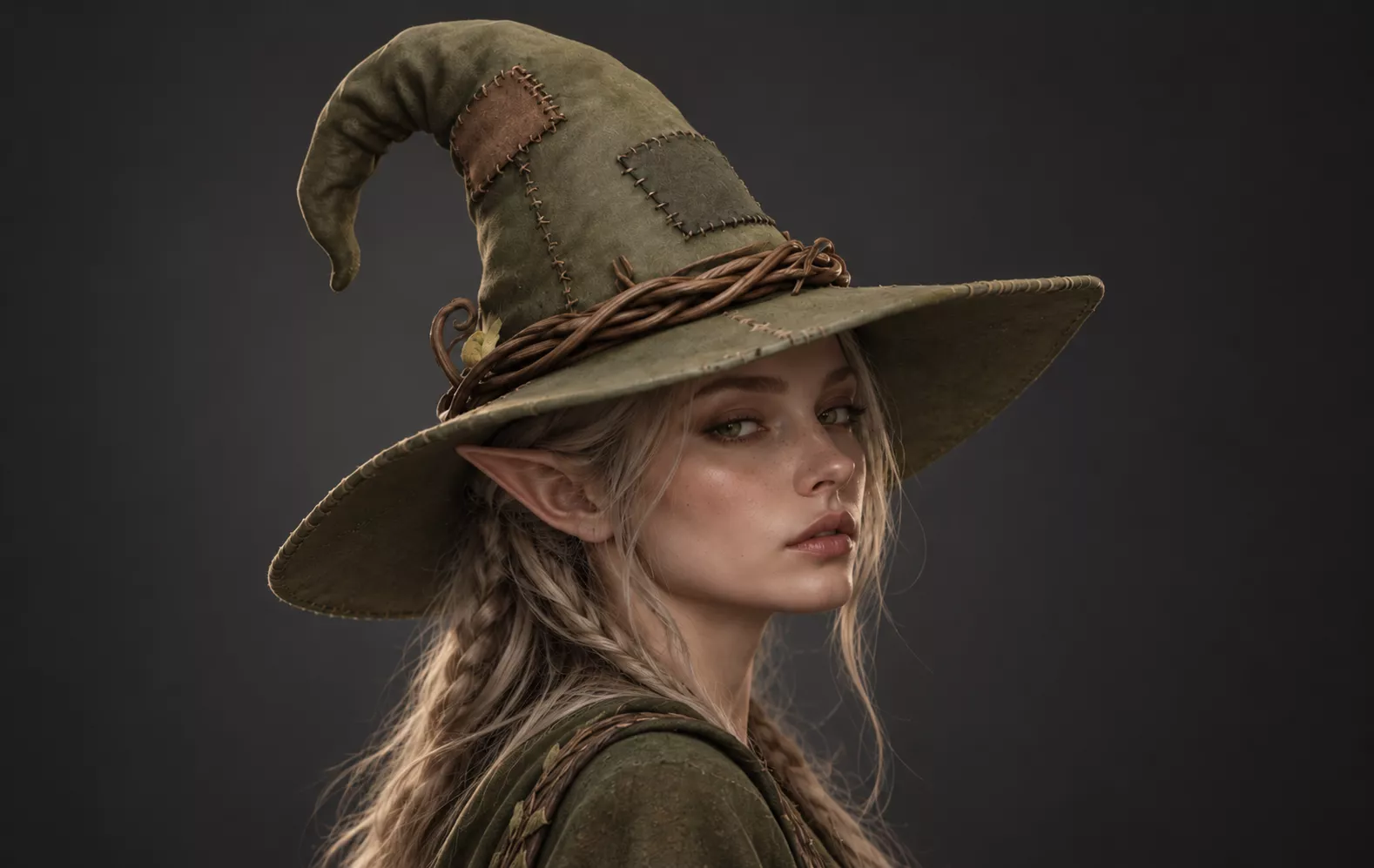 Enchanted forest hat Low-poly 3D model