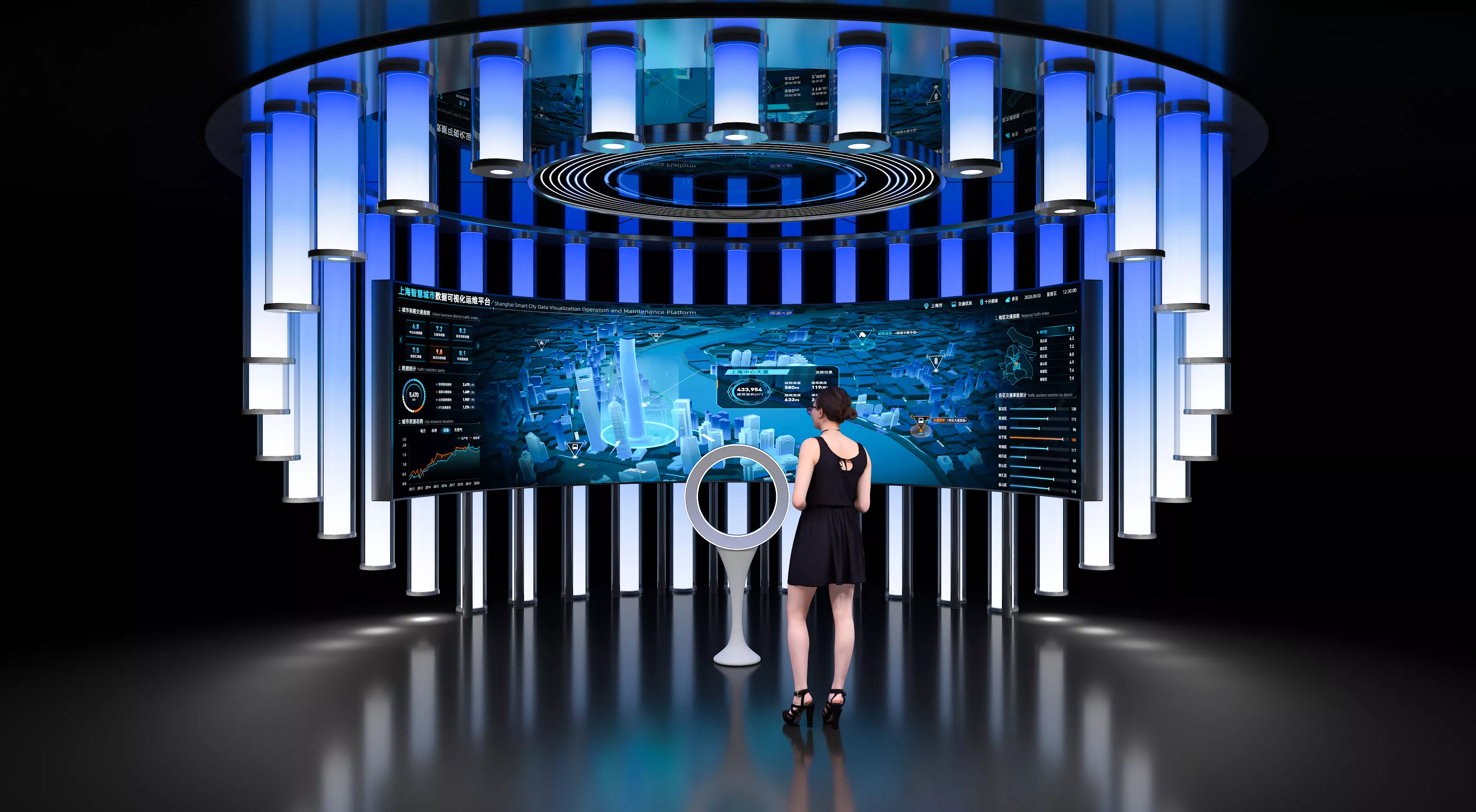 Technology Circular Exhibition Hall Exhibition Design 3D model