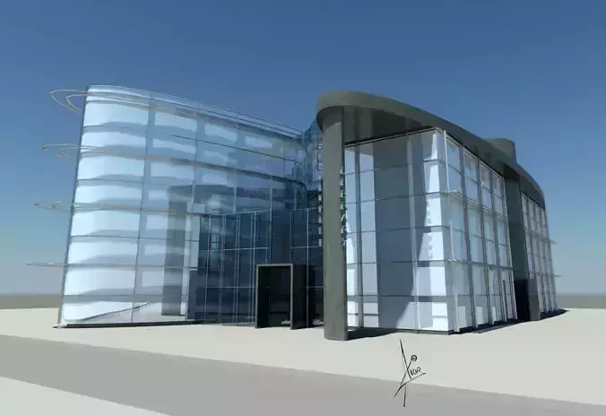 Library - architectural 3D model