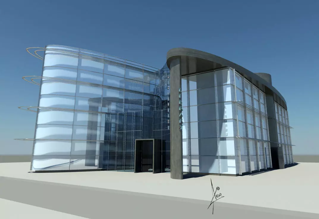 Library - architectural 3D model_0