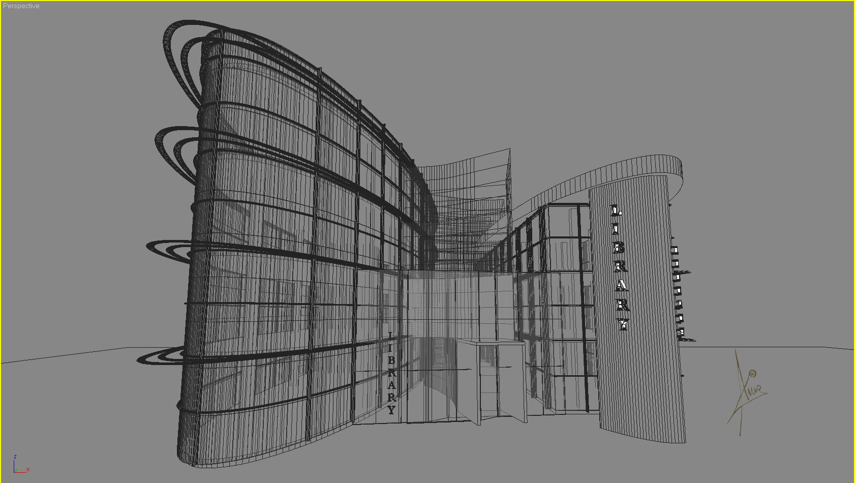 Library - architectural 3D model_1