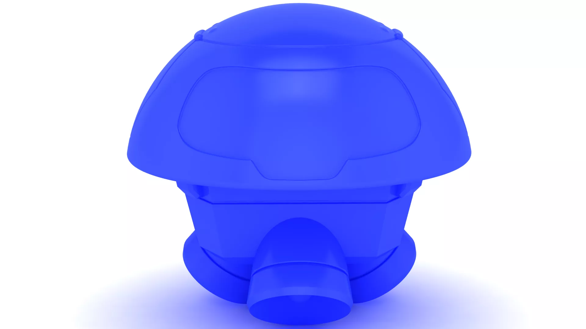 Golden 3D Mushroom-Shaped Mechanical Object with Dimensions 3D print model