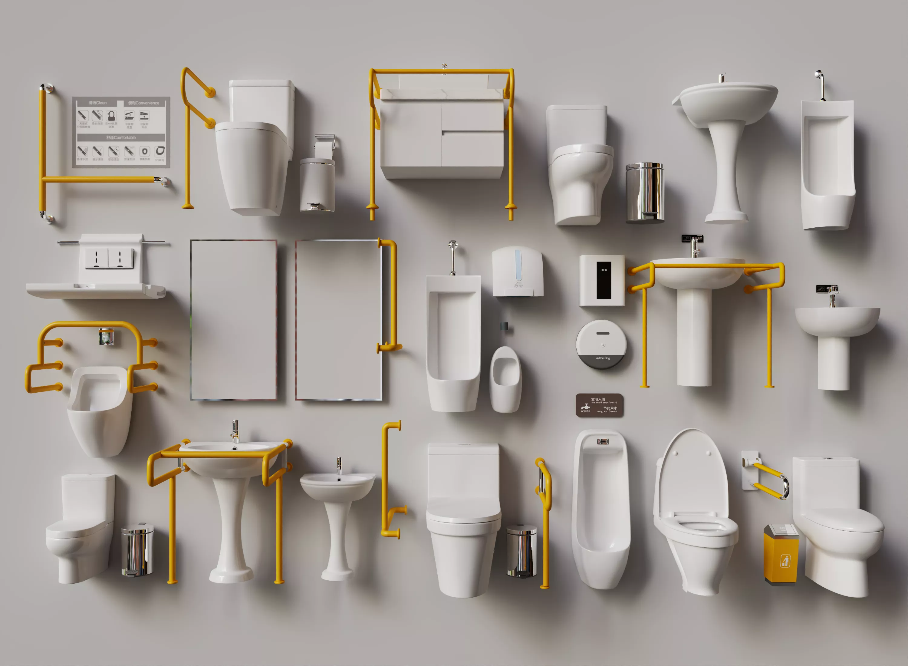 Modern accessible toilet26 3D model