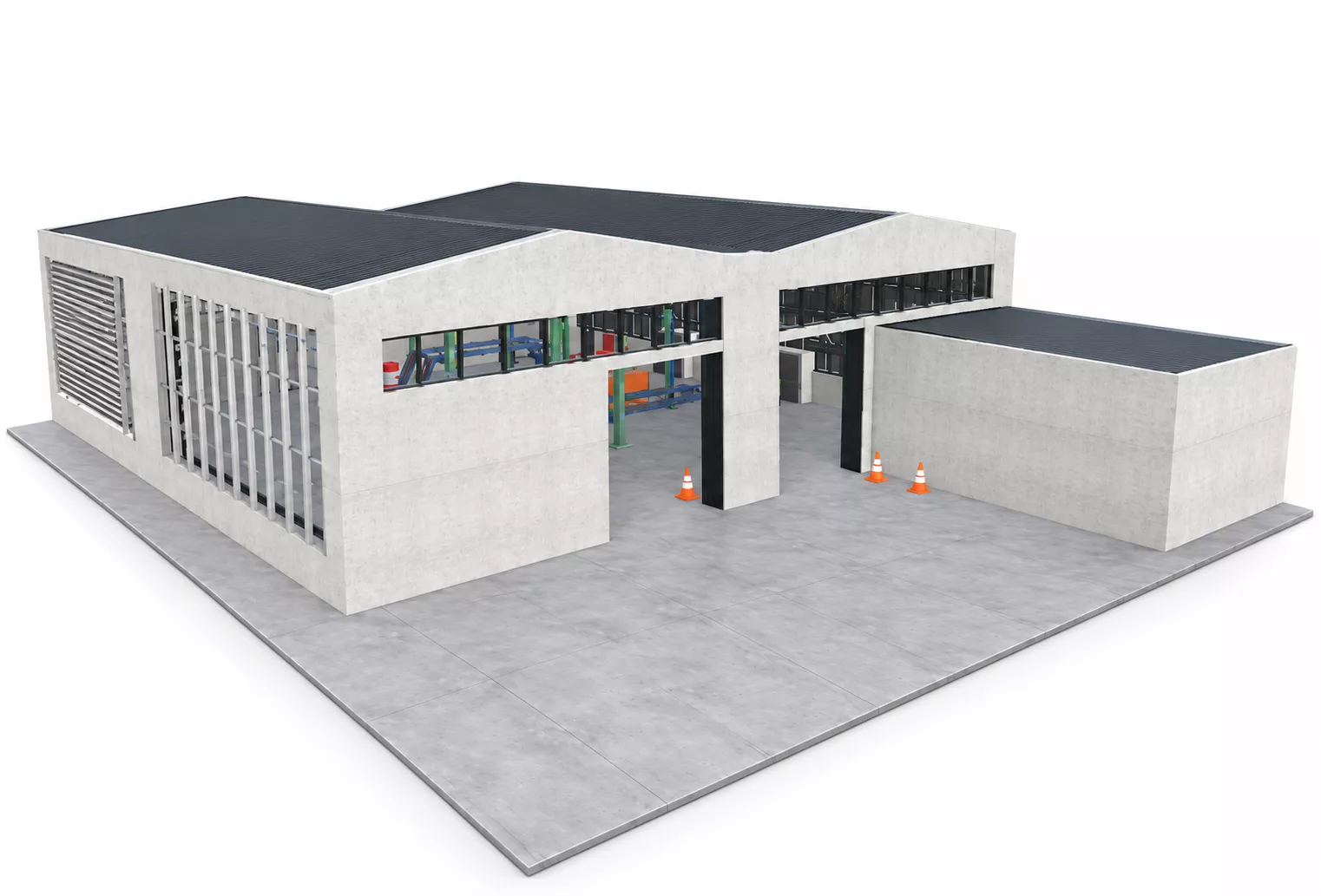 Car Workshop Garage 3D Model Low-poly 3D model