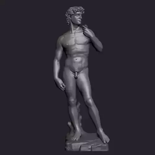 David Statue by Michelangelo Zbrush 3D Model 3D model