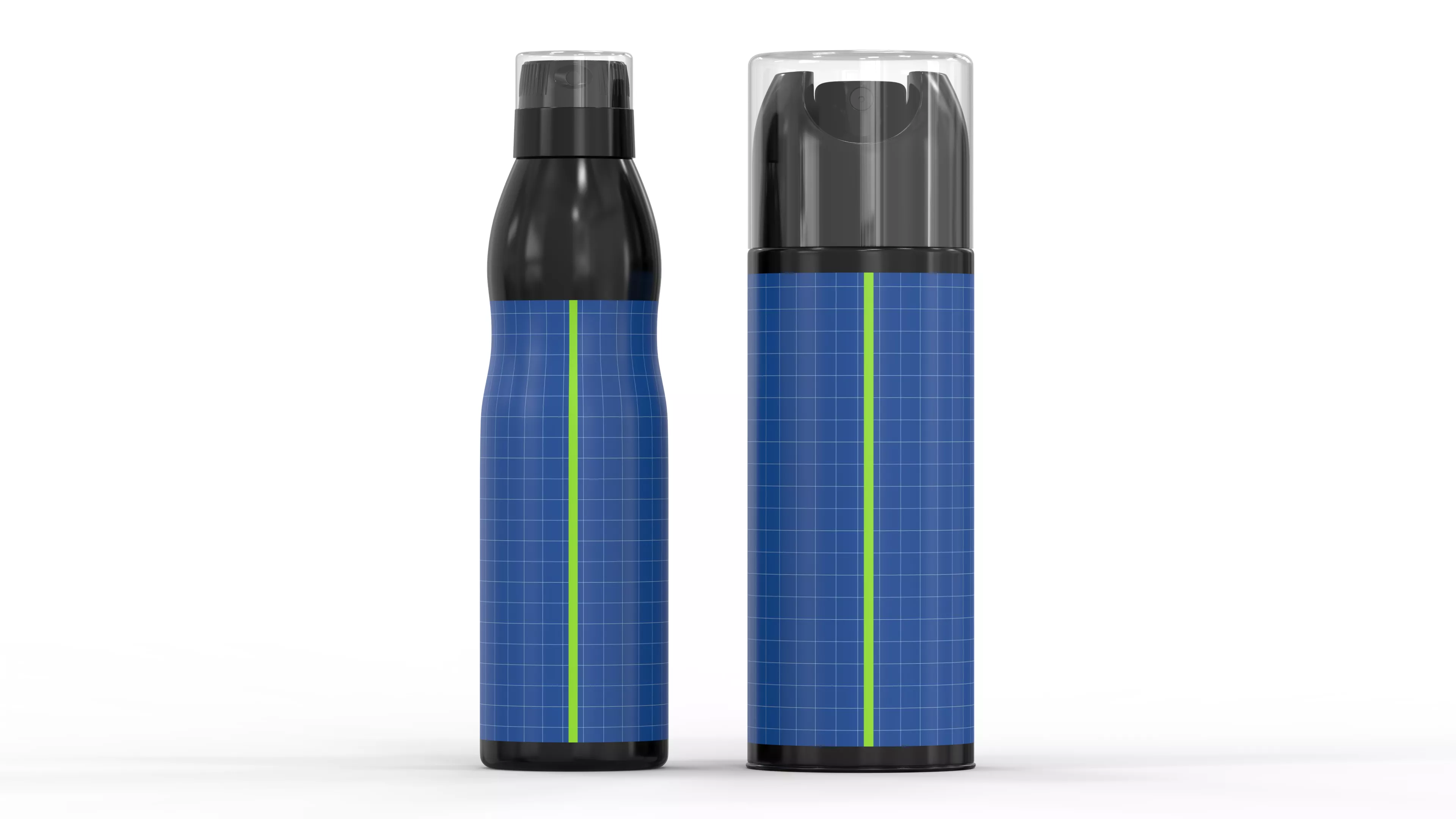 Spray Bottle Aerosol Can 3D Model Personal Care Packaging Set 3D model