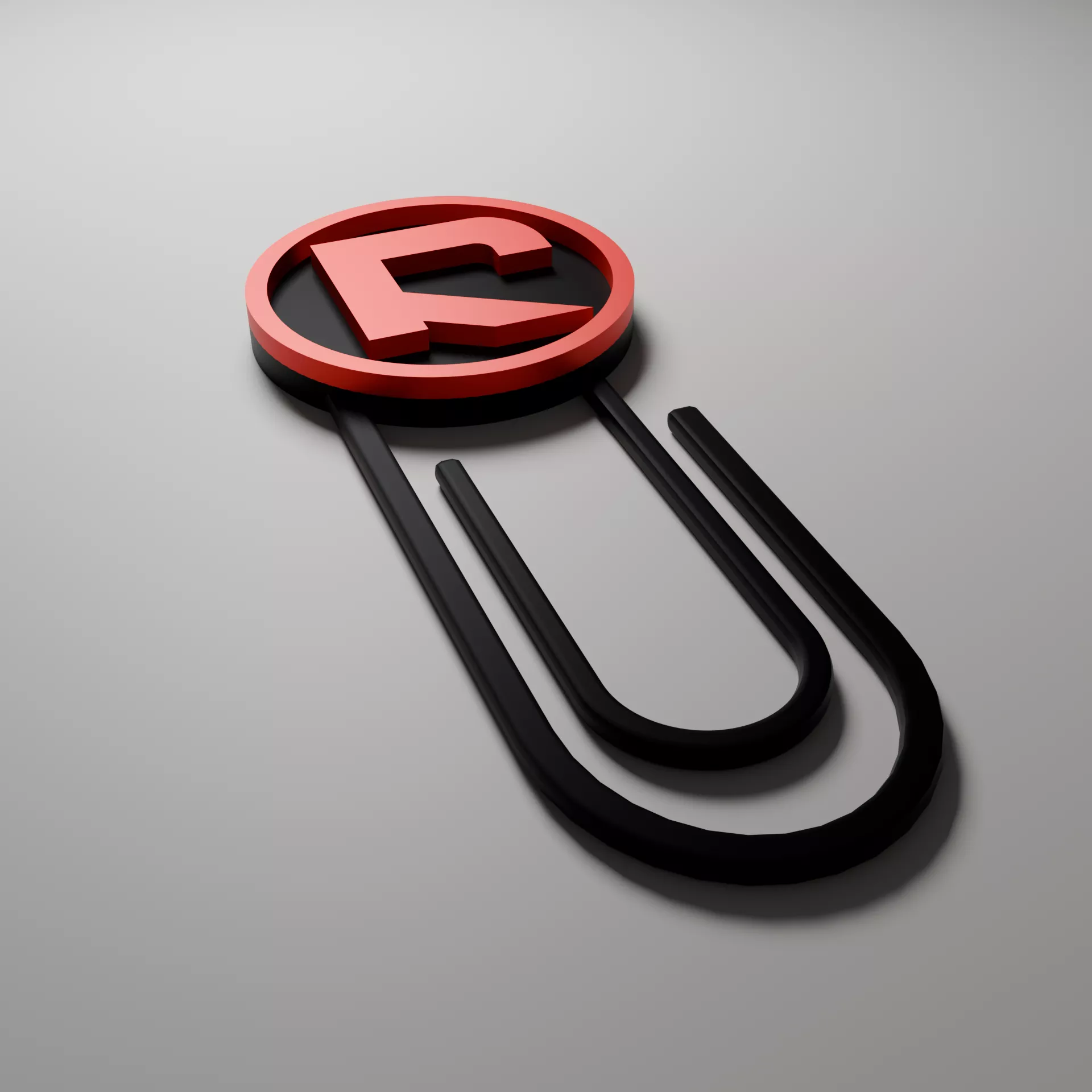 ARASAKA Paper Clip Letter R Cyberpunk 2077 3D print model