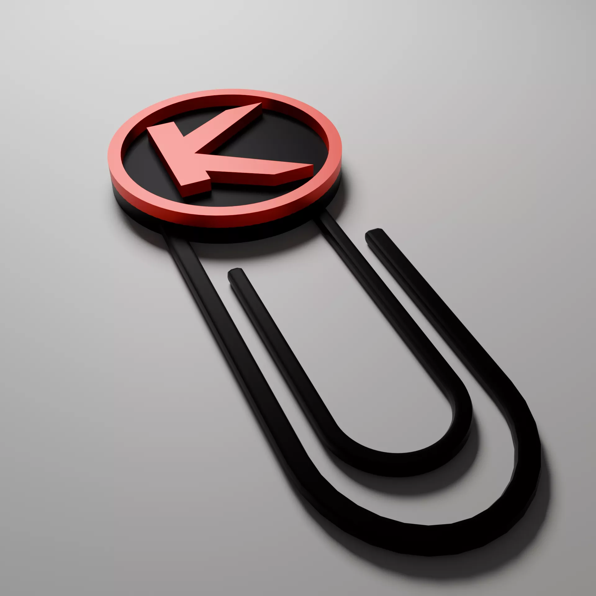 ARASAKA Paper Clip Letter K Cyberpunk 2077 3D print model