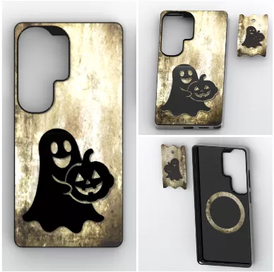 S26 Ultra MagSafe Ghost Case and Keyring 3D print model