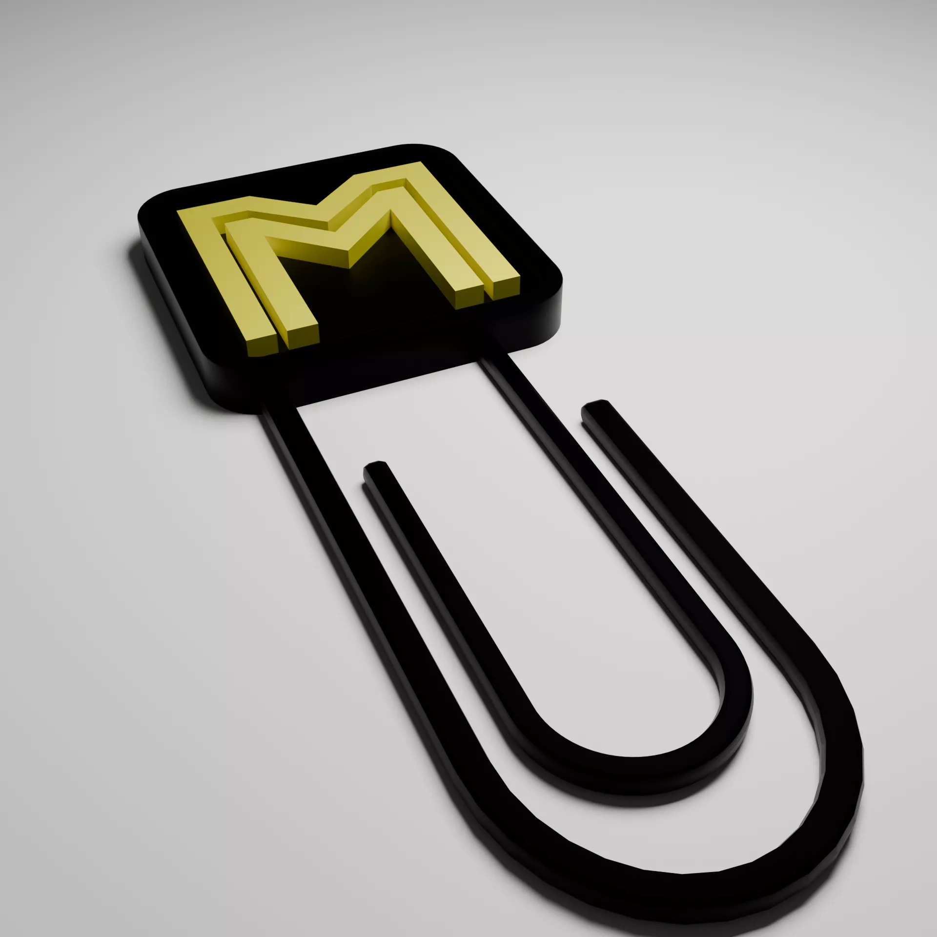 Arasaka Paper Clip Letter M Cyberpunk 2077 3D print model