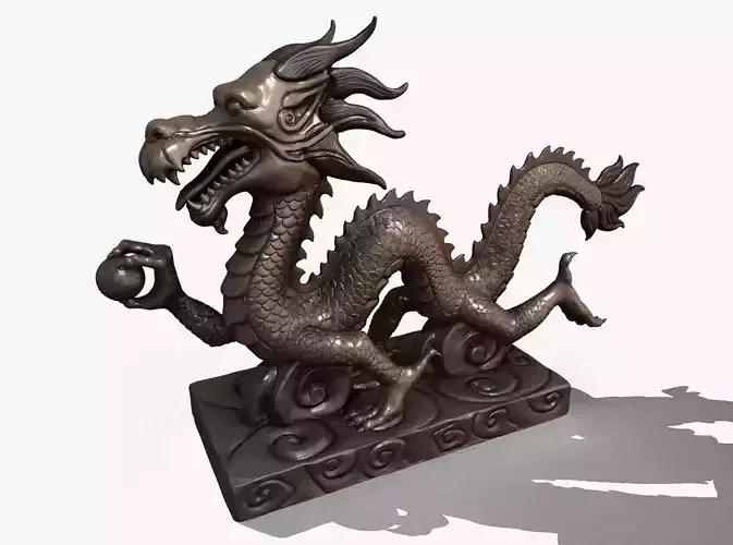  Asian Chinese Dragon 3D Model 