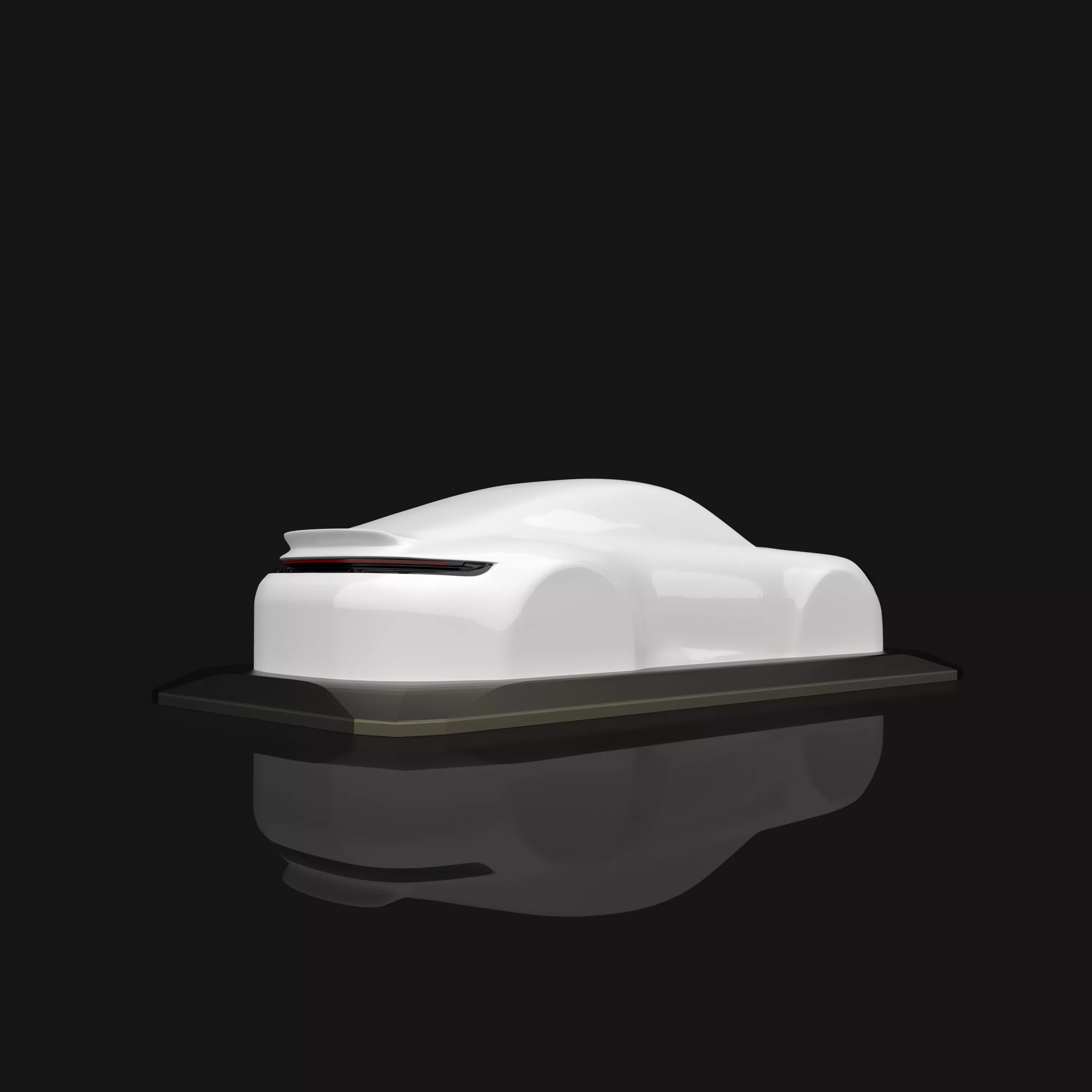 Porsche 911 Turbo S Minimalist Car Art 3D Printable STL 3D print model
