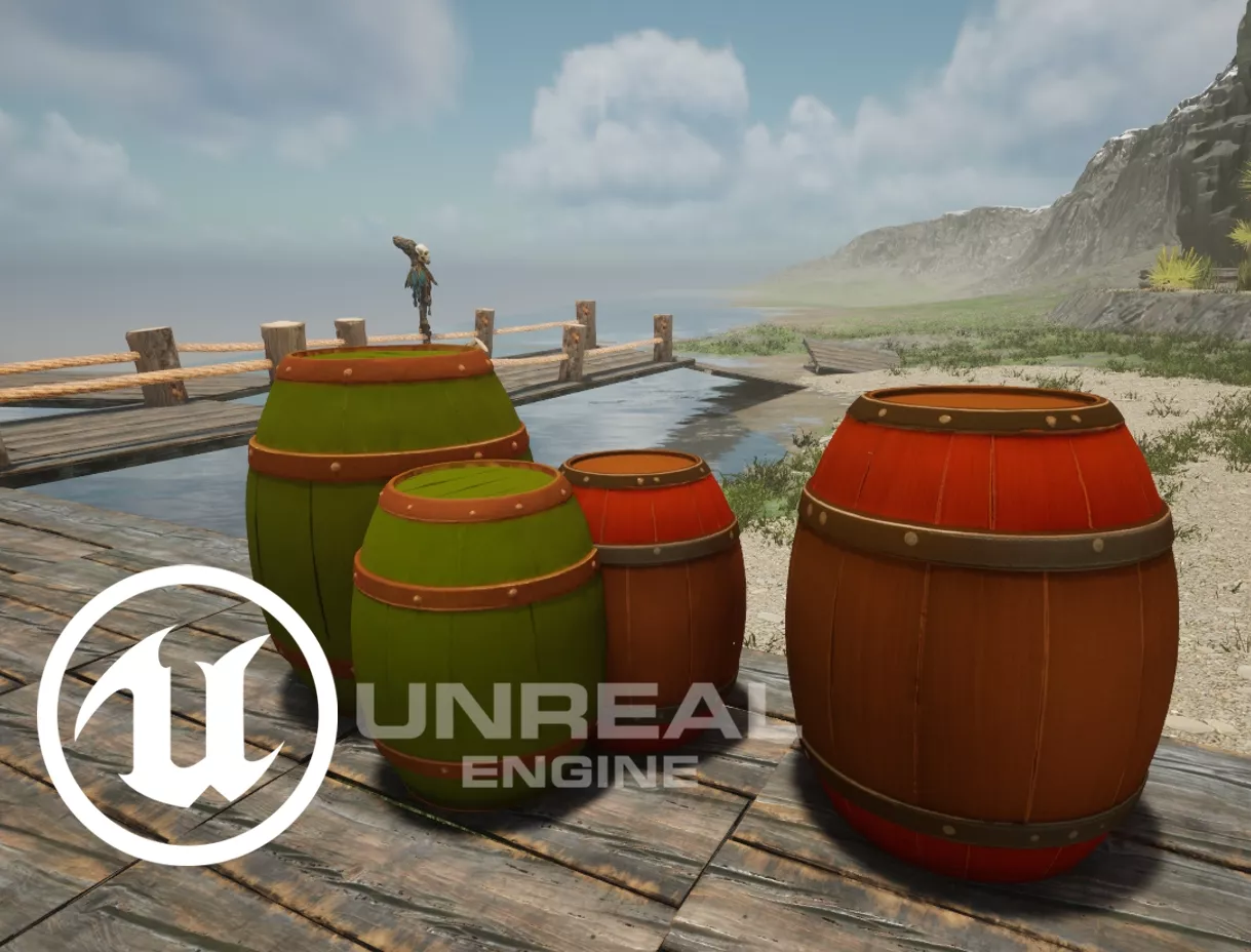 Pirate Booze - Game Ready Asset 2K Texture - Low-Poly 3D models Low-poly 3D model