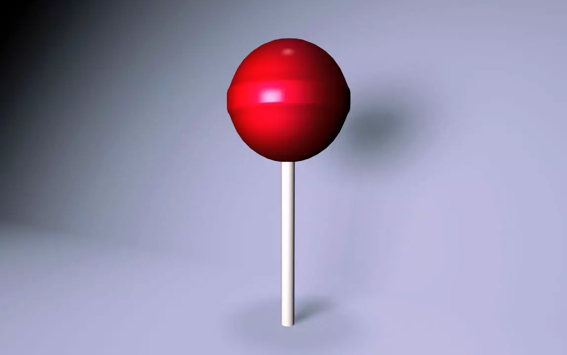 lollipop on stick 3D model_0