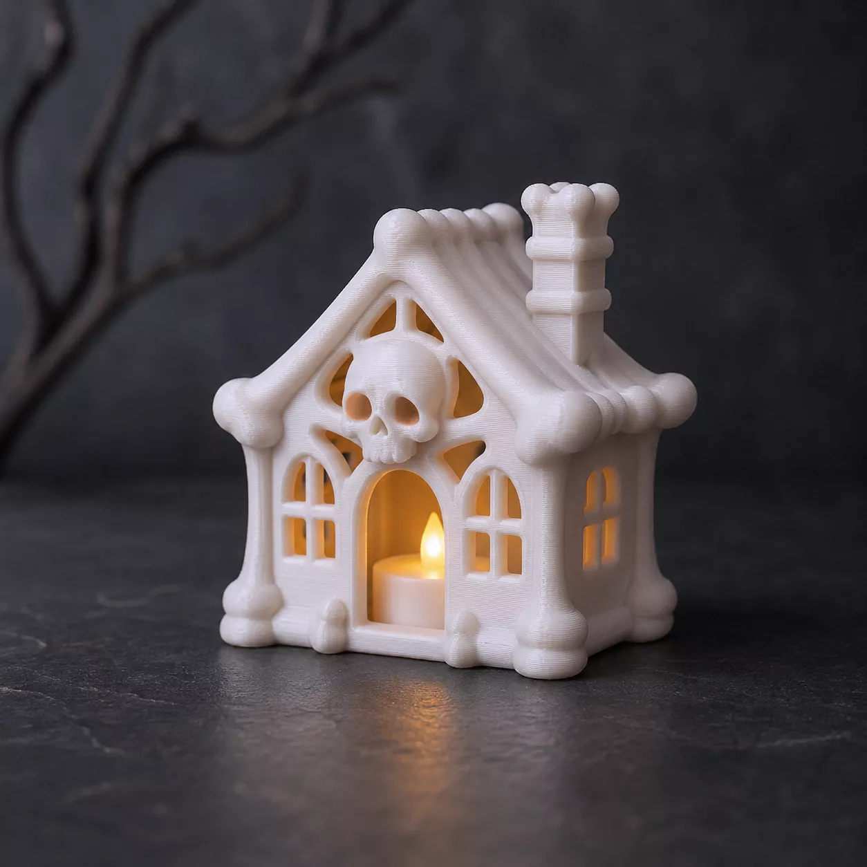 Bone House Candle Holder 3D print model
