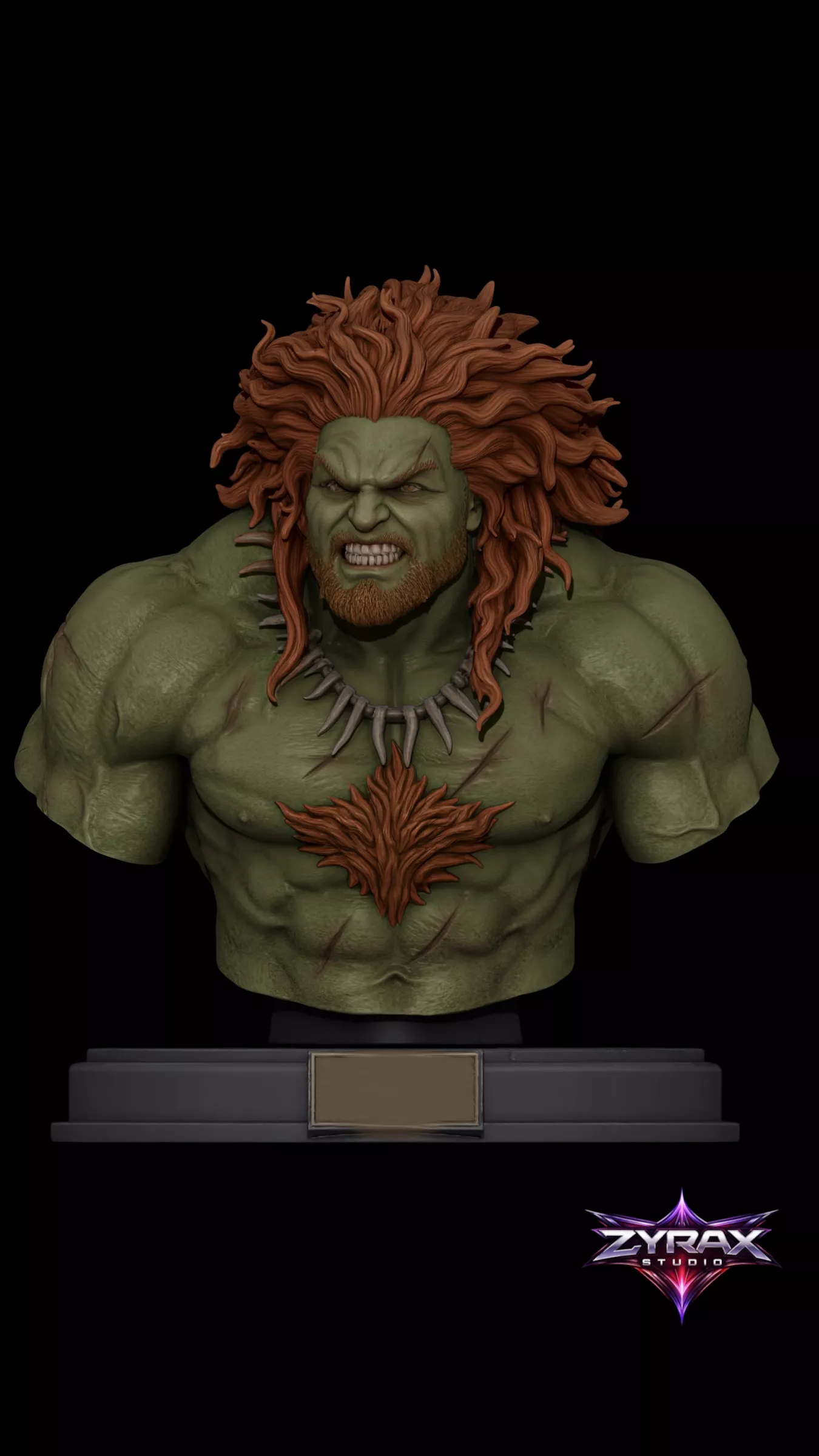 Blanka Jason Momoa Bust STL Street Fighter Inspired Sculpture 3D 3D print model
