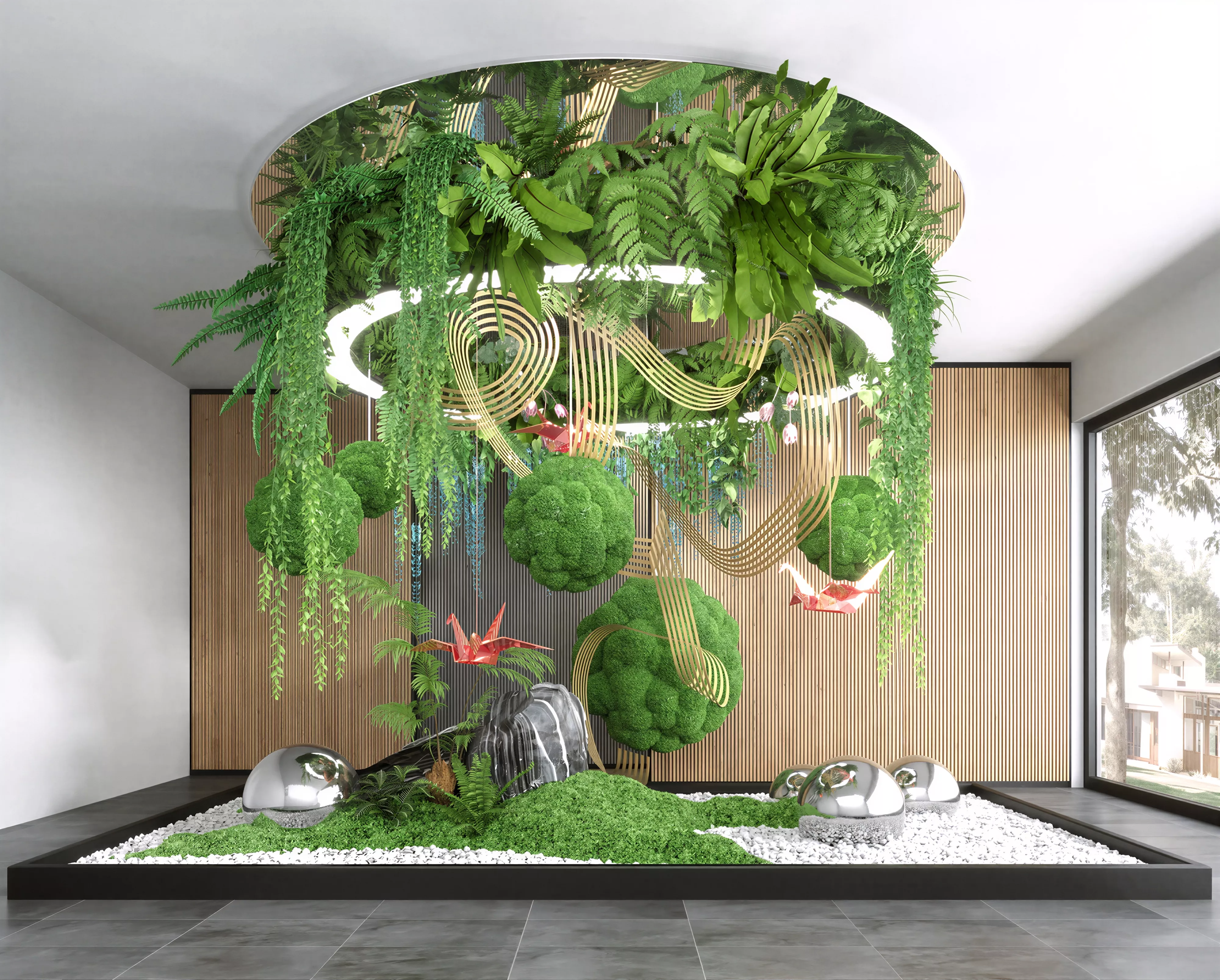 Modern Hanging Garden Mall Landscape 3D Model 3D model