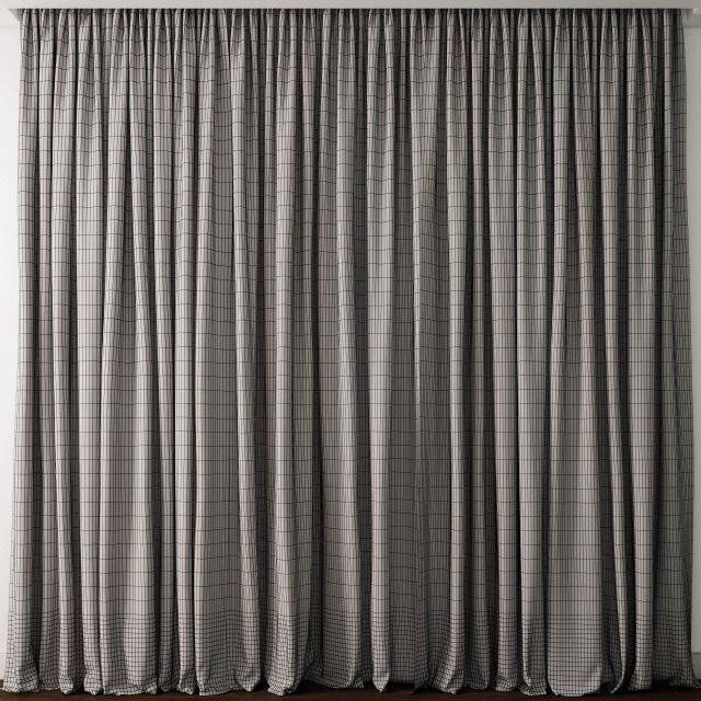 Curtain curtains 3D model_1