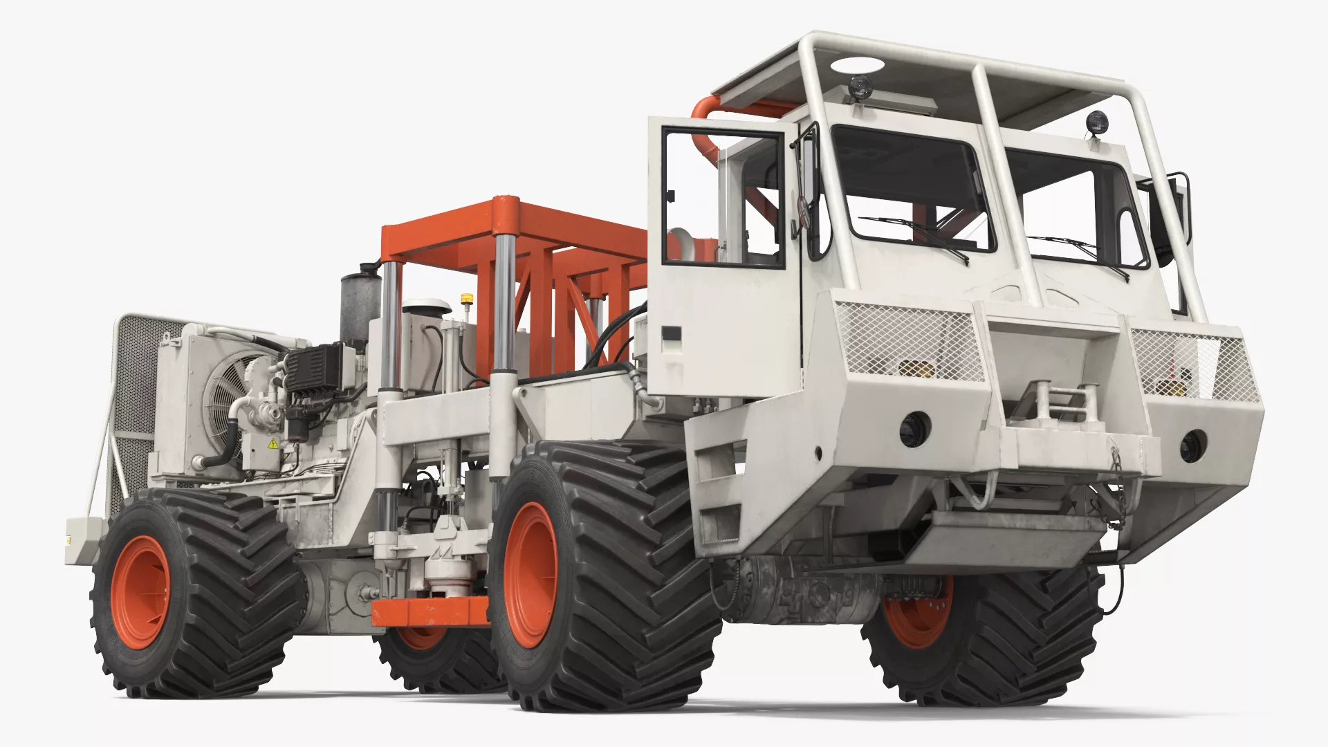 Land Seismic Vibrator Truck Rigged 3D model