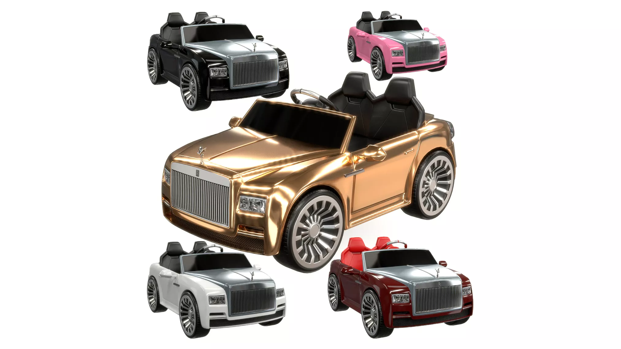 Kids Car Toy Low-poly 3D model