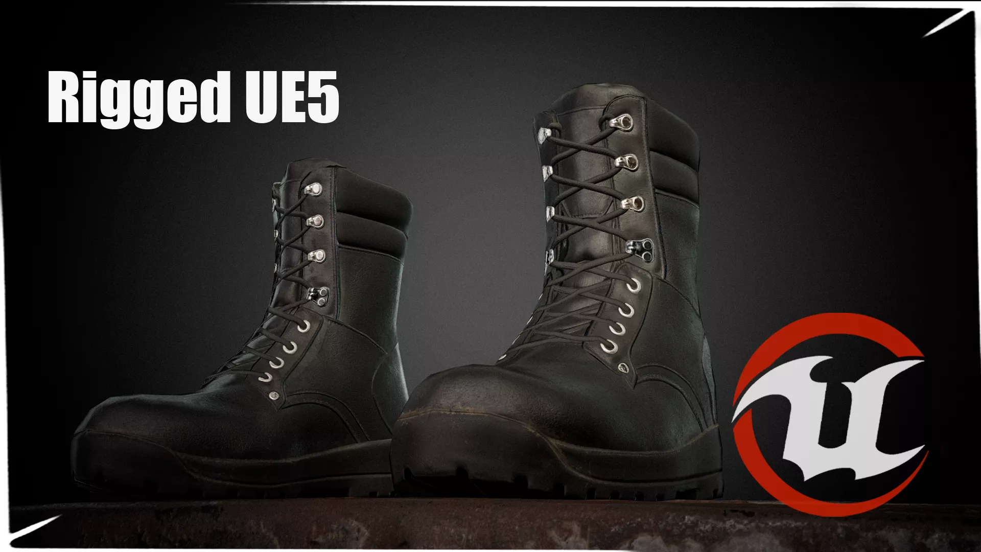 Military Tactical Boots 5 Skins Pack Low-poly 3D model