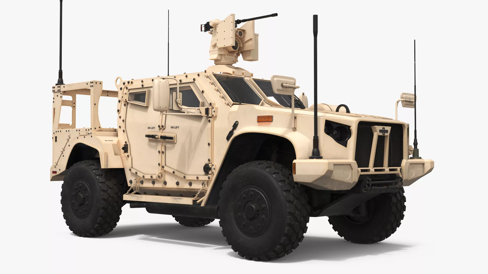 Oshkosh L-ATV with Heavy Machine Gun 3D model